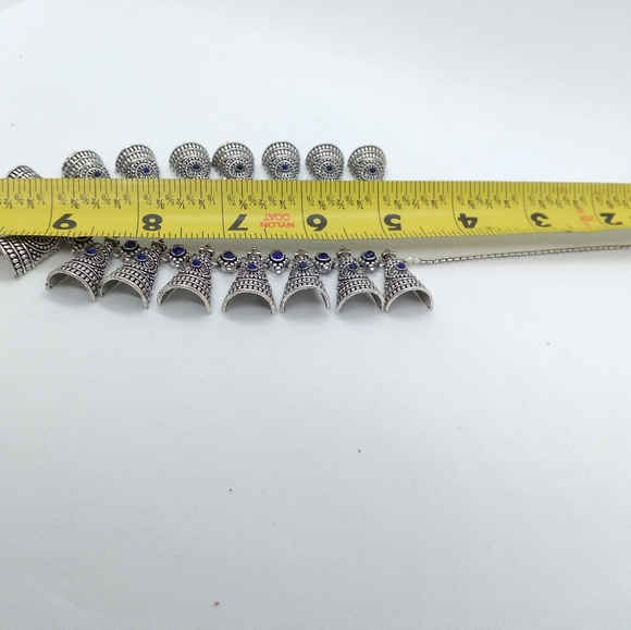 Faux Oxidized silver tone bohemian style necklace - Picture 11 of 12